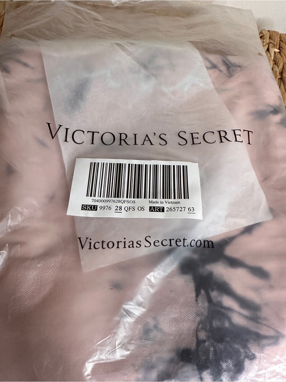 Victoria's Secret Pink and Black Tie-Dye tote bag